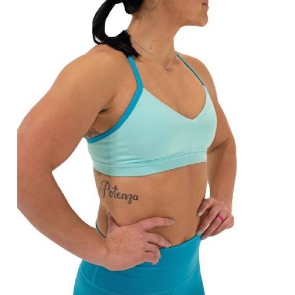 Fleo Tops - FLEO REINETTE KATIE CREWE AQUA SCUBA BRA SZ S